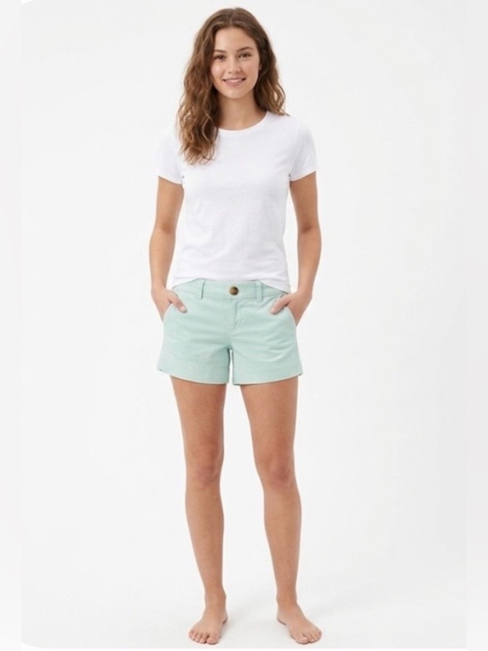 American Eagle Mint Green Midi Stretch Shorts – Size 2